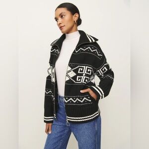 Reformation Mariposa Regenerative Wool Sweater Coat size XS. Brand new with tags